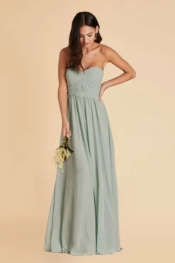 Grace Convertible Dress - Sage -US Skirt Sales 2024 sage grace convertible chiffon bridesmaid dress 04