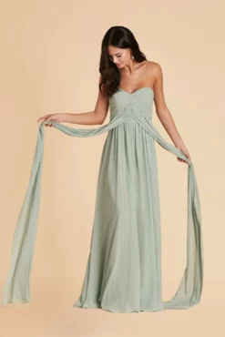Grace Convertible Dress - Sage -US Skirt Sales 2024 sage grace convertible chiffon bridesmaid dress 06