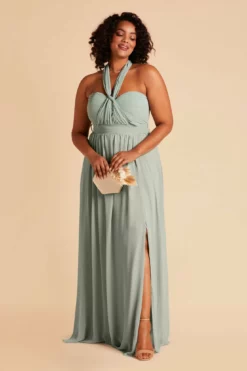 Grace Convertible Dress - Sage -US Skirt Sales 2024 sage grace plus size convertible slit chiffon bridesmaid dress 04 ea6f977d b6ff 4427 9d59 d585ec821e4c
