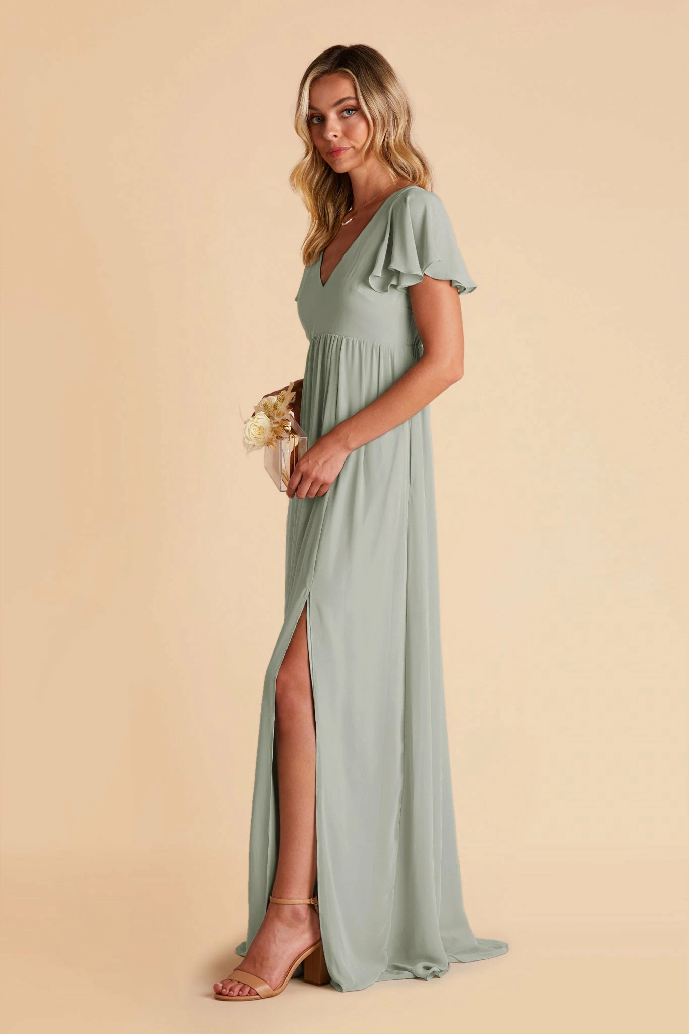 Hannah Empire Dress - Sage 7 Hannah Empire Dress - Sage - Image 7