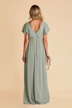 Hannah Empire Dress - Sage 19 Hannah Empire Dress - Sage -US Skirt Sales 2024 sage hannah maternity chiffon bridesmaid dress 06