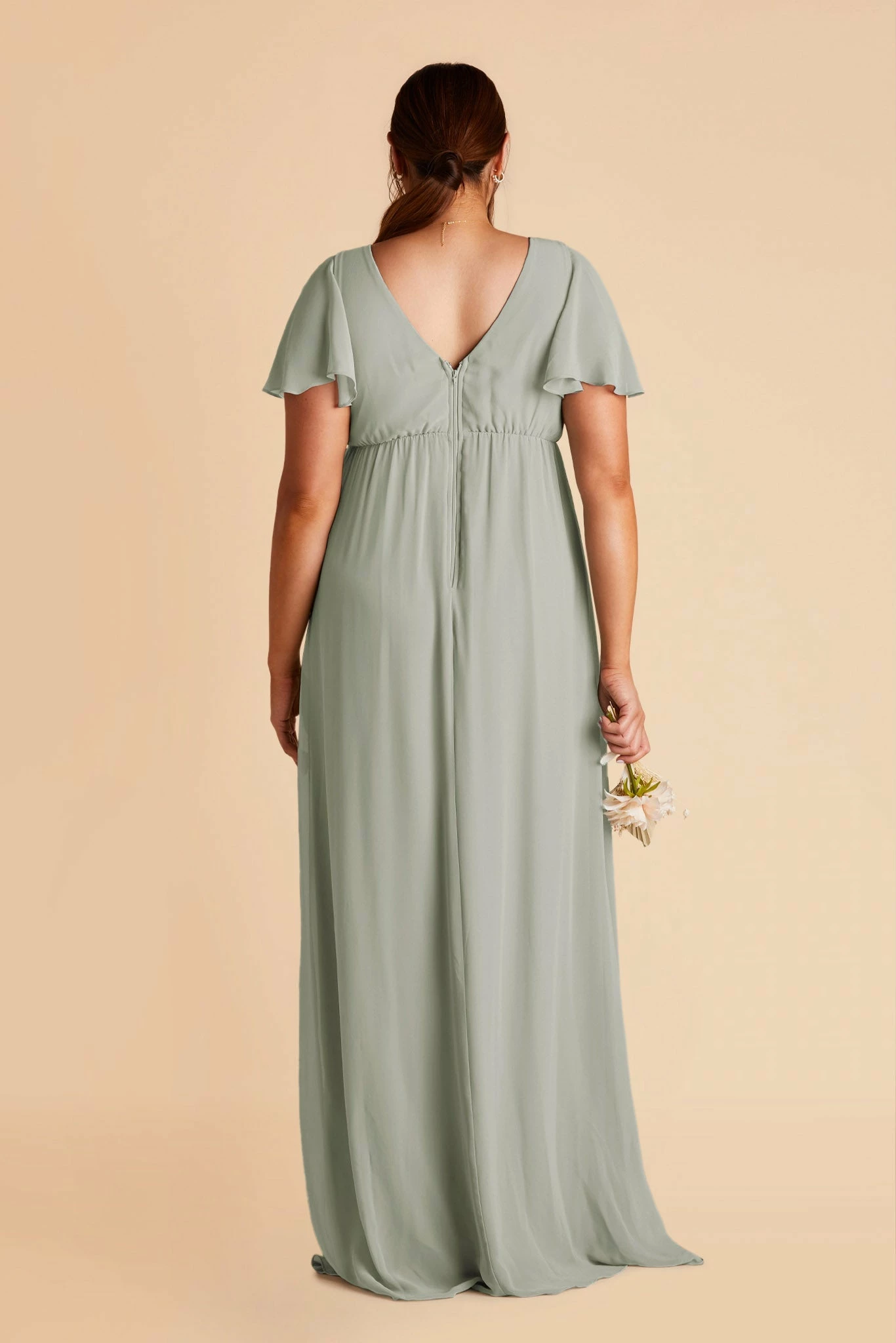 Hannah Empire Dress - Sage 12 Hannah Empire Dress - Sage - Image 12