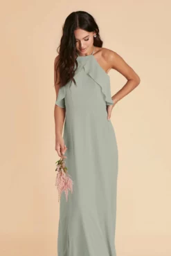 Jules Dress - Sage -US Skirt Sales 2024 sage jules chiffon bridesmaid dress 06