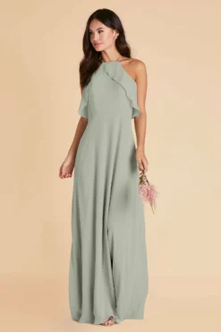 Jules Dress - Sage -US Skirt Sales 2024 sage jules chiffon bridesmaid dress 07