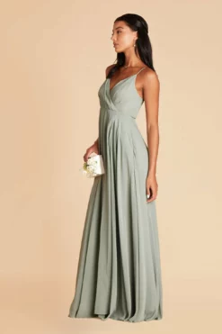 Kaia Dress - Sage -US Skirt Sales 2024 sage kaia chiffon bridesmaid dress 06