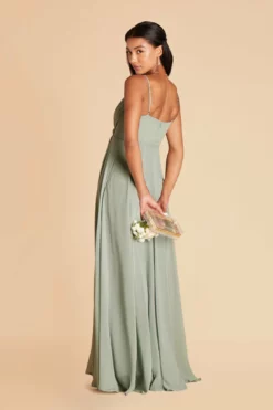 Kaia Dress - Sage -US Skirt Sales 2024 sage kaia chiffon bridesmaid dress 08