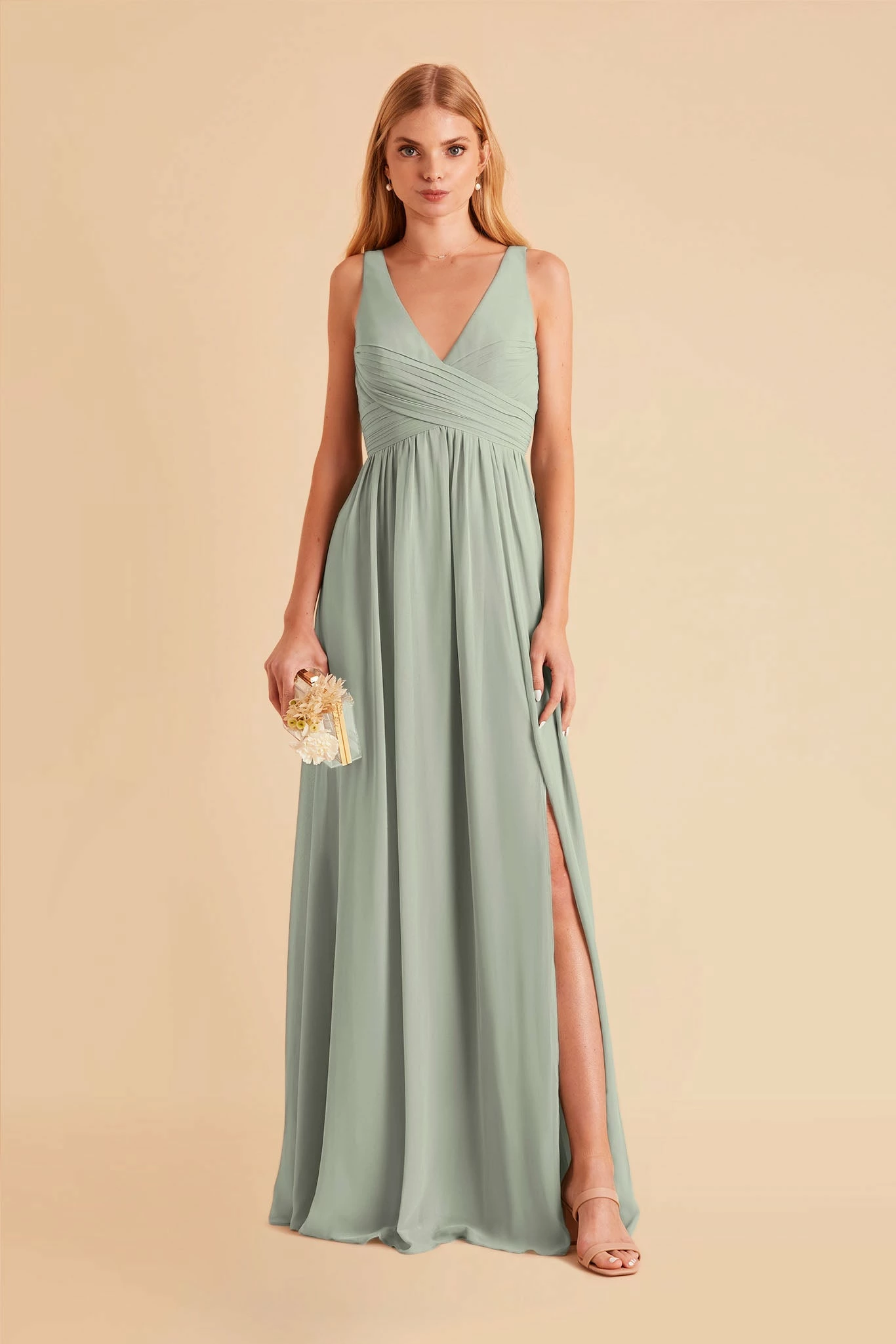 Laurie Empire Dress - Sage 7 Laurie Empire Dress - Sage - Image 7