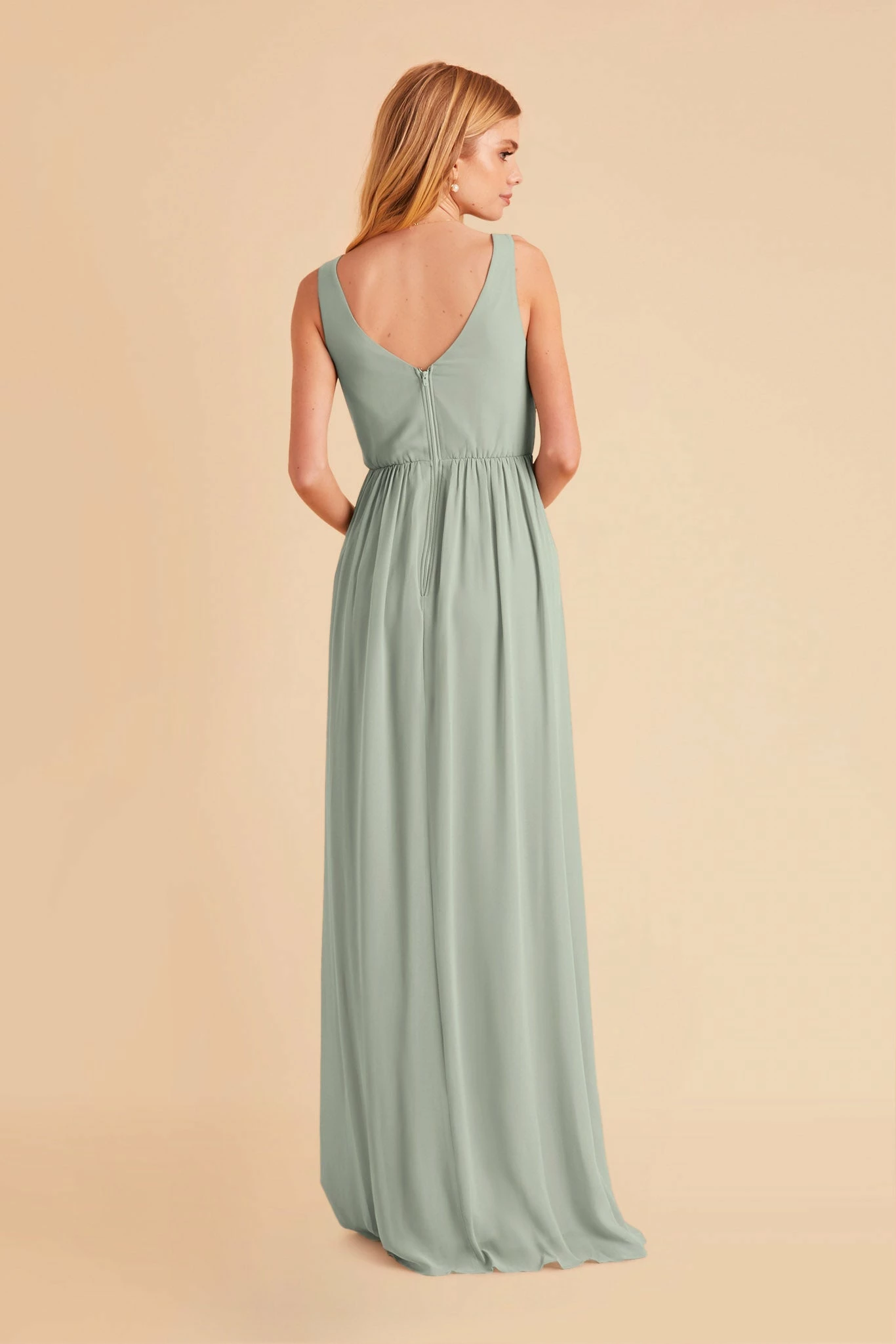 Laurie Empire Dress - Sage 8 Laurie Empire Dress - Sage - Image 8