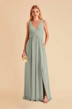 Laurie Empire Dress - Sage 15 Laurie Empire Dress - Sage -US Skirt Sales 2024 sage laurie maternity chiffon bridesmaid dress 08