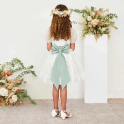 Liz Flower Girl Sash - Sage 13 Liz Flower Girl Sash - Sage -US Skirt Sales 2024 sage liz flower girl sash 03