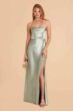 Mia Shiny Satin Convertible Dress - Sage 28 Mia Shiny Satin Convertible Dress - Sage -US Skirt Sales 2024 sage mia convertible satin bridesmaid dress 09