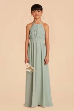 Sienna Junior Dress - Sage 9 Sienna Junior Dress - Sage -US Skirt Sales 2024 sage sienna junior bridesmaid dress 01