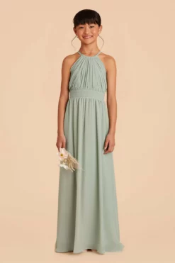 Sienna Junior Dress - Sage 12 Sienna Junior Dress - Sage -US Skirt Sales 2024 sage sienna junior bridesmaid dress 02