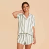 Eddie Pajama Set - Sage Stripe