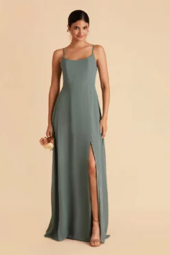Amy Chiffon Dress - Sea Glass -US Skirt Sales 2024 sea glass amy bridesmaid dress 05