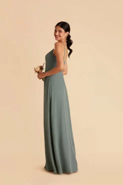 Amy Chiffon Dress - Sea Glass -US Skirt Sales 2024 sea glass amy bridesmaid dress 07