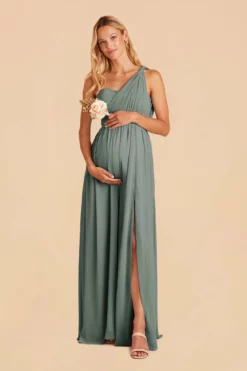 Grace Convertible Dress - Sea Glass -US Skirt Sales 2024 sea glass grace convertible bridesmaid dress 01