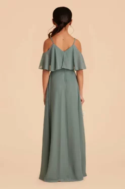 Janie Convertible Junior Dress - Sea Glass -US Skirt Sales 2024 sea glass janie convertible junior bridesmaid dress 01