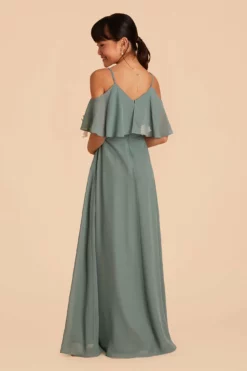 Janie Convertible Junior Dress - Sea Glass -US Skirt Sales 2024 sea glass janie convertible junior bridesmaid dress 03