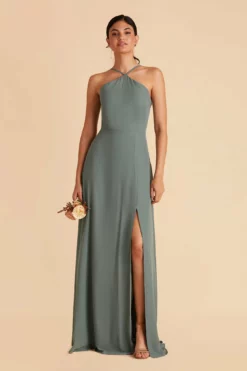 Juliet Chiffon Dress - Sea Glass -US Skirt Sales 2024 sea glass juliet bridesmaid dress 01