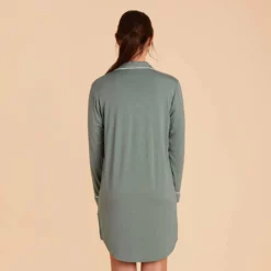 Kamryn Sleepshirt - Sea Glass -US Skirt Sales 2024 sea glass kamryn sleepshirt bridesmaid pajama 04