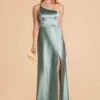 Kensie Shiny Satin Dress - Sea Glass