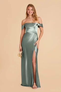 Mia Shiny Satin Convertible Dress - Sea Glass 17 Mia Shiny Satin Convertible Dress - Sea Glass -US Skirt Sales 2024 sea glass mia convertible satin bridesmaid dress 01