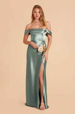 Mia Shiny Satin Convertible Dress - Sea Glass 20 Mia Shiny Satin Convertible Dress - Sea Glass -US Skirt Sales 2024 sea glass mia convertible satin bridesmaid dress 03