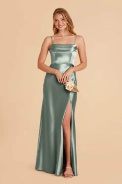 Mia Shiny Satin Convertible Dress - Sea Glass 16 Mia Shiny Satin Convertible Dress - Sea Glass -US Skirt Sales 2024 sea glass mia convertible satin bridesmaid dress 07