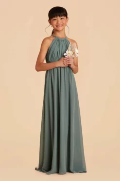 Sienna Junior Dress - Sea Glass -US Skirt Sales 2024 sea glass sienna junior bridesmaid dress 02