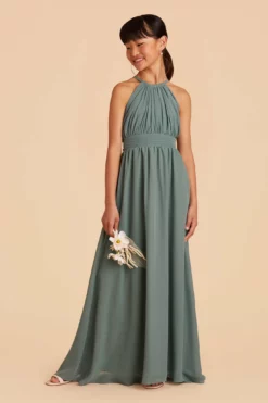 Sienna Junior Dress - Sea Glass -US Skirt Sales 2024 sea glass sienna junior bridesmaid dress 07