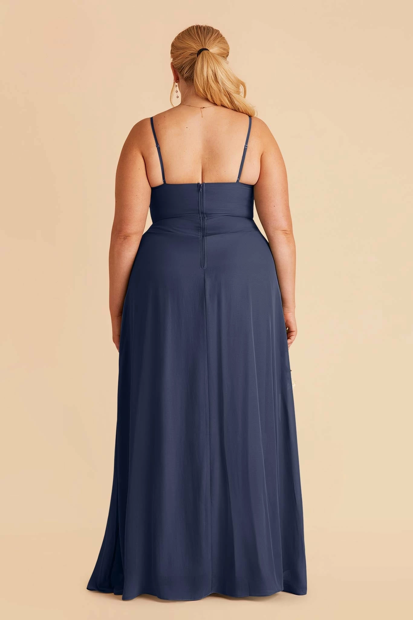 Amy Chiffon Dress - Slate Blue - Image 8