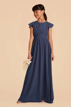 Celine Junior Dress - Slate Blue