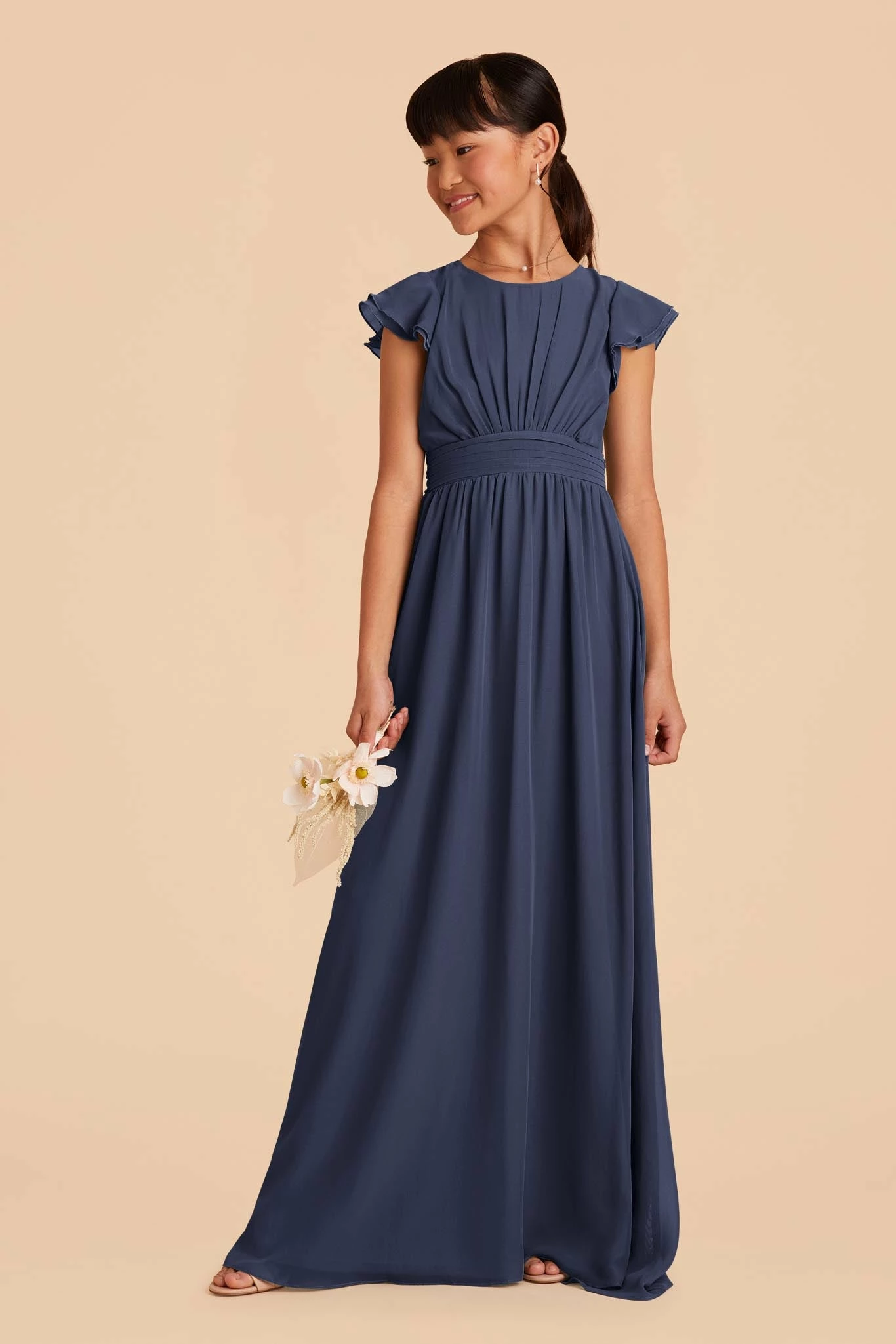 Celine Junior Dress - Slate Blue 1 Celine Junior Dress - Slate Blue