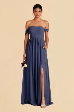 August Convertible Dress - Slate Blue