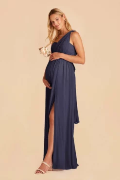 Grace Convertible Dress - Slate Blue -US Skirt Sales 2024 slate blue grace convertible bridesmaid dress 02