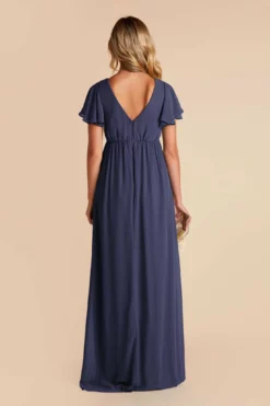 Hannah Empire Dress - Slate Blue -US Skirt Sales 2024 slate blue hannah bridesmaid dress 06