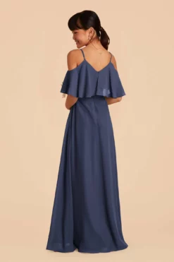 Janie Convertible Junior Dress - Slate Blue -US Skirt Sales 2024 slate blue janie convertible junior bridesmaid dress 01