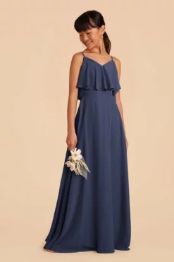 Janie Convertible Junior Dress - Slate Blue