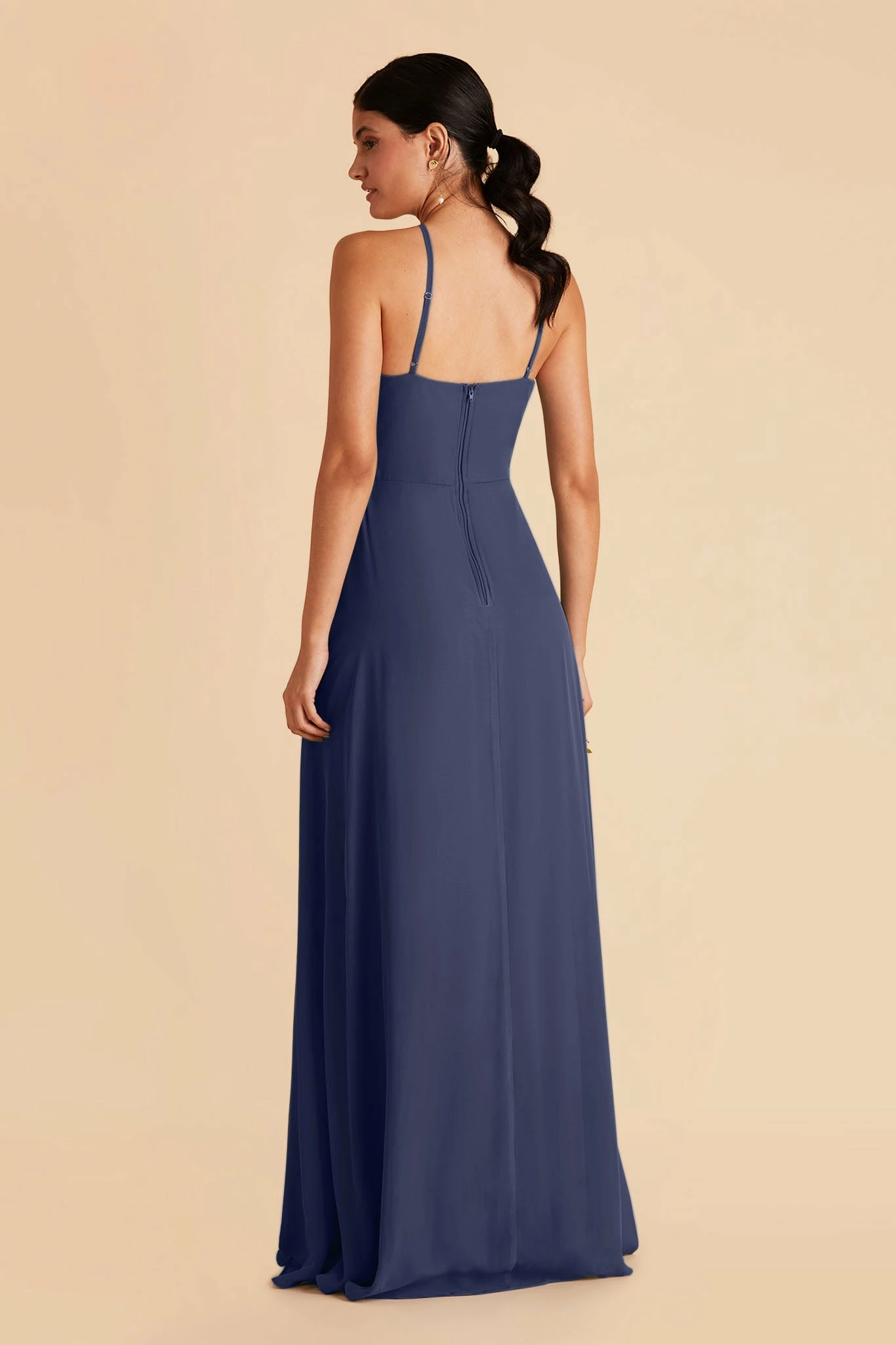 Juliet Chiffon Dress - Slate Blue 5 Juliet Chiffon Dress - Slate Blue - Image 5