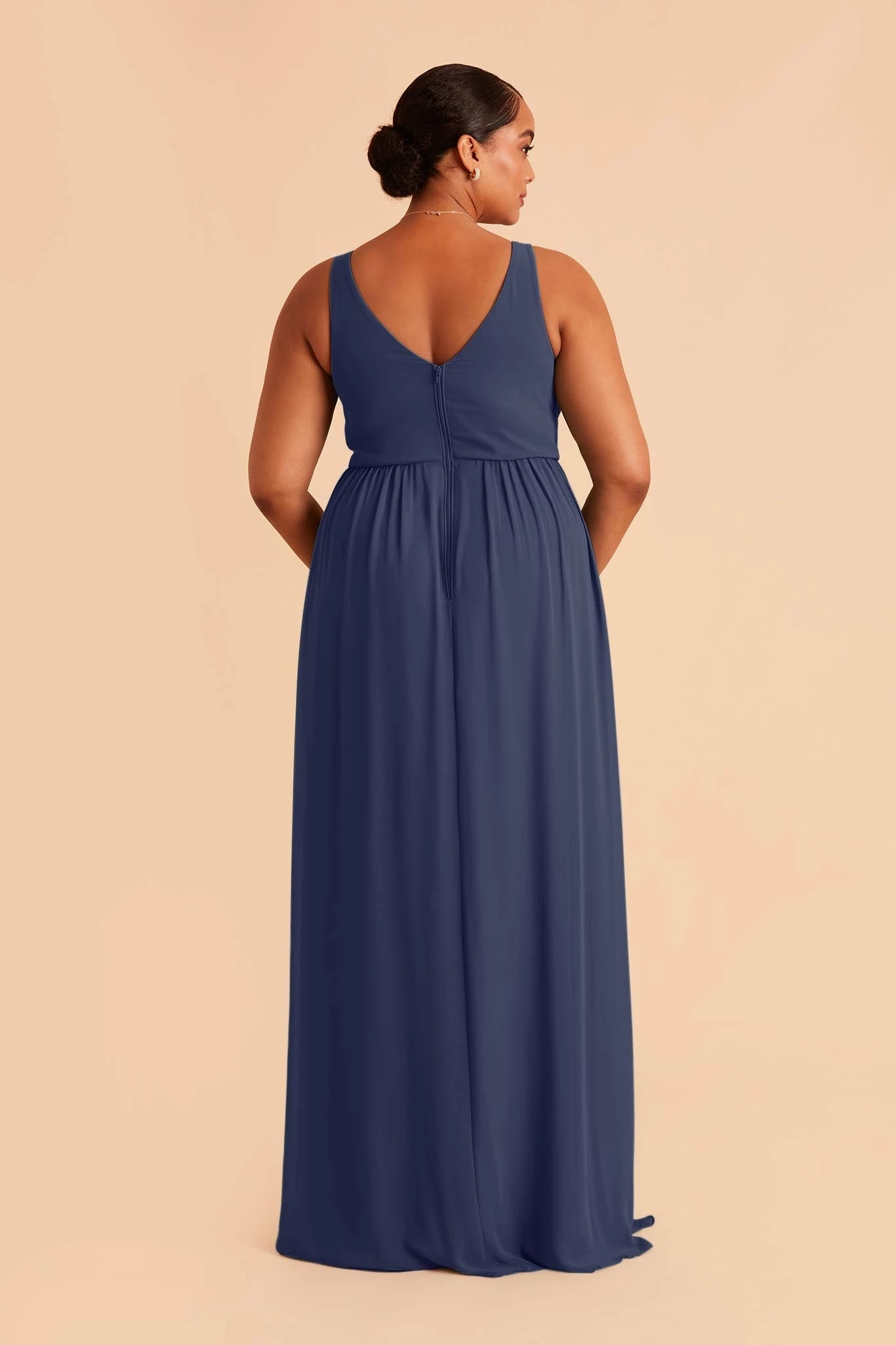 Laurie Empire Dress - Slate Blue - Image 9