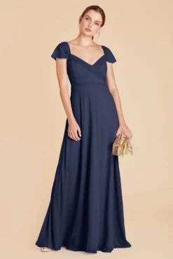 Spence Convertible Dress - Slate Blue -US Skirt Sales 2024 slate blue spence convertible slit bridesmaid dress 03