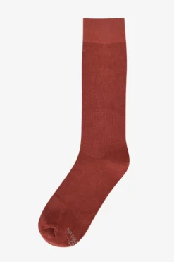 Solid Groomsmen Socks By No Cold Feet - Burnt Orange
