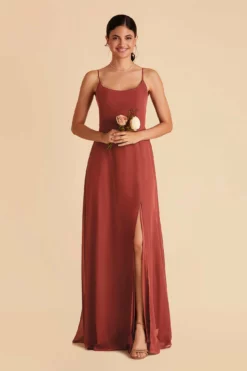 Amy Chiffon Dress - Spice