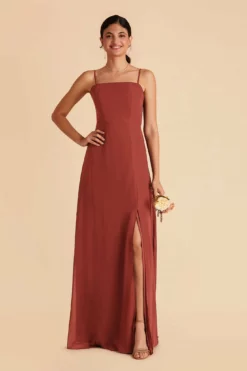 Chris Convertible Chiffon Dress - Spice