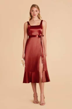 Eugenia Shiny Satin Convertible Midi Dress - Spice -US Skirt Sales 2024 spice eugenia convertible satin bridesmaid dress 03 b20e0ab0 8738 4323 baef 6154d0089b22