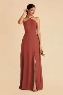 Juliet Chiffon Dress - Spice -US Skirt Sales 2024 spice juliet slit bridesmaid dress 01 238c6481 3c72 4479 b58e 65b89f5a1694