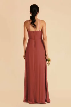 Juliet Chiffon Dress - Spice -US Skirt Sales 2024 spice juliet slit bridesmaid dress 04 5dc04ee2 4331 40f4 8913 1a6a2b950384