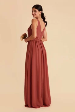 Laurie Empire Dress - Spice -US Skirt Sales 2024 spice laurie slit bridesmaid dress 04