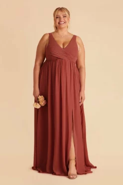Laurie Empire Dress - Spice -US Skirt Sales 2024 spice laurie slit plus size bridesmaid dress 01 23921fba 1257 4489 bfac 4aced4e42415